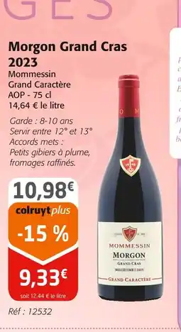 Colruyt MOMMESSIN Morgon grand cras 2023 offre