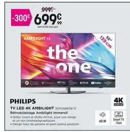 Pulsat PHILIPS Tv led 4k ambilight offre