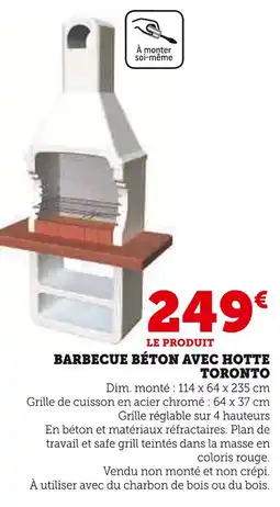 Hyper U Barbecue béton avec hotte toronto offre