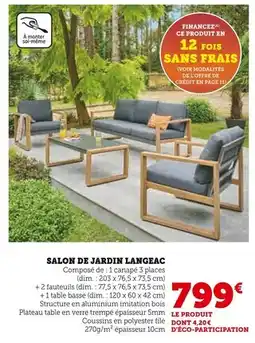 Hyper U Salon de jardin langeac offre