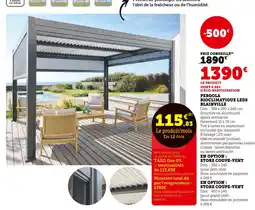 Hyper U Pergola bioclimatique leds blainville offre