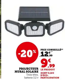 Hyper U Projecteur mural solaire offre