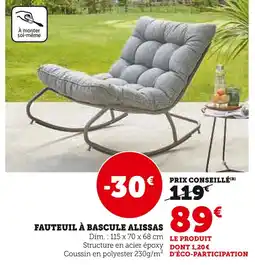 Hyper U Fauteuil à bascule Alissas offre