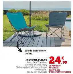 Hyper U Fauteuil pliant offre