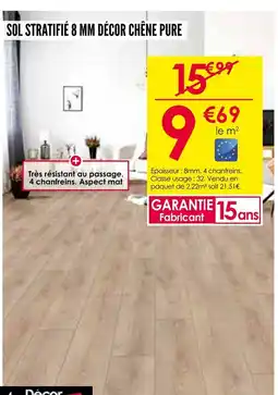 Décor Discount Sol stratifié 8 mm décor chêne pure offre