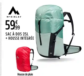 Intersport McKinley Sac à dos 25L + housse intégrée offre