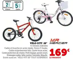 Hyper U MR MERCIER Vélo city 20 offre