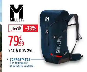 Intersport Millet Sac à dos 25L offre