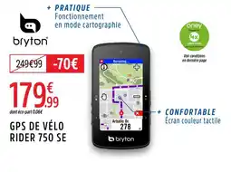 Intersport Bryton GPS de vélo Rider 750 SE offre