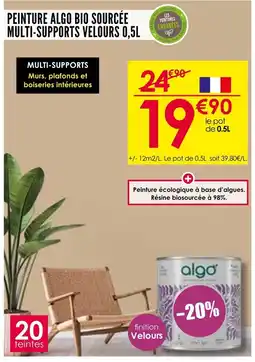 Décor Discount ALGO Peinture bio sourcée multi-supports velours 0,5l offre