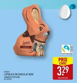 ALDI ISAURA Lapin alu en chocolat noir offre