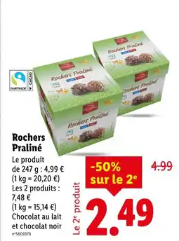 Lidl Favorina Rochers Praliné offre