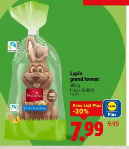 Lidl Favorina Lapin grand format offre