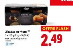 Lidl DELUXE 2 babas au rhum offre