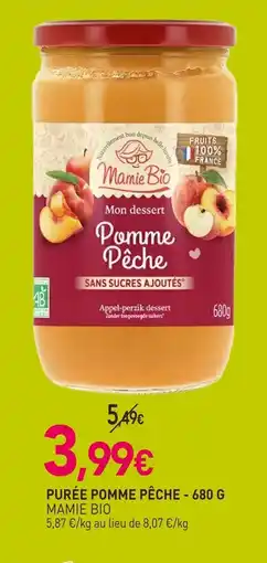 naturéO MAMIE BIO Purée pomme pêche offre