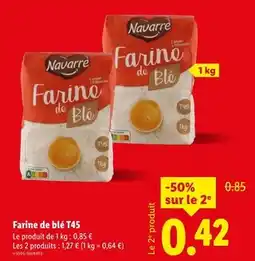 Lidl Navarre Farine de blé T45 offre