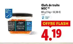 Lidl DELUXE Œufs de truite msc offre