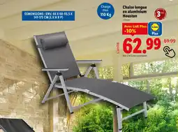 Lidl Chaise longue en aluminium Houston offre