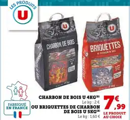 Super U U Charbon de bois U 4kg offre