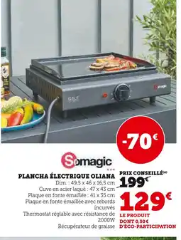 Super U SOMAGIC Plancha électrique oliana offre