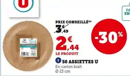 Super U U 50 assiettes offre