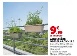 Super U Jardinière odelia 49 cm - 11 l offre