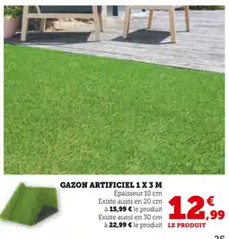 Super U Gazon artificiel 1 x 3 m offre