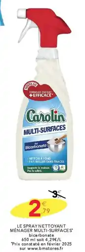 Stokomani CAROLIN Le spray nettoyant ménager multi-surfaces offre