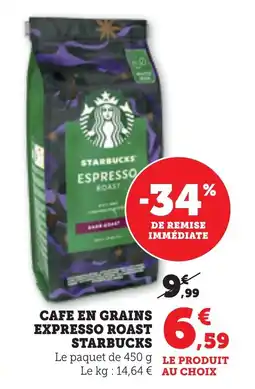 Bi1 STARBUCKS Cafe en grains expresso roast offre