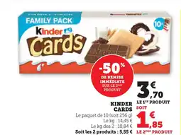 Bi1 KINDER cards offre