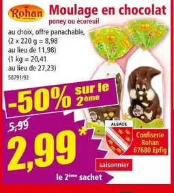 Norma Rohan Moulage en chocolat poney ou écureuil offre