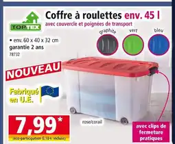 Norma TOPTEX Coffre à roulettes offre