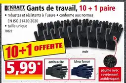 Norma Kraft Werkzeuge Gants de travail offre