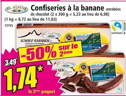 Norma St. Alpine Confiseries à la banane enrobées de chocolat offre