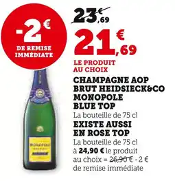 U Express Champagne aop brut blue top offre