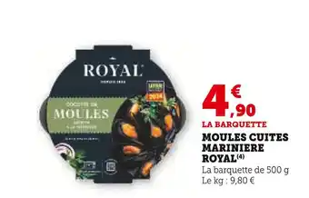 U Express ROYAL Moules cuites mariniere offre