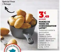 U Express Pomme de terre de consommation lavée offre