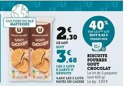 U Express U Biscuits fourrés gout chocolat offre