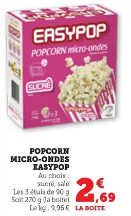 Bi1 EASYPOP Popcorn micro-ondes offre