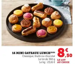 Bi1 16 mini gateaux lunch offre