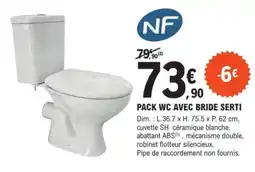 E.Leclerc Brico NF Pack wc avec bride serti offre