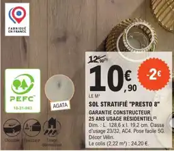 E.Leclerc Brico Sol stratifié "presto 8" offre