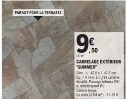 E.Leclerc Brico Carrelage extérieur "summer" offre