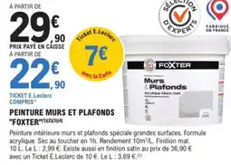 E.Leclerc Brico "FOXTER" Peinture murs et plafonds offre