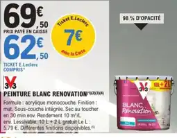 E.Leclerc Brico Peinture blanc renovation offre