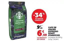 Maximarché STARBUCKS Cafe en grains expresso roast offre