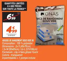 Netto Housse de rangement sous vide x6 offre