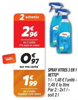 Netto NETTO Spray vitres 3 en 1 offre