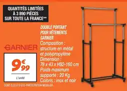 Netto GARNIER Double portant pour vêtements offre