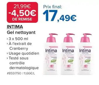 Costco INTIMA Gel nettoyant offre